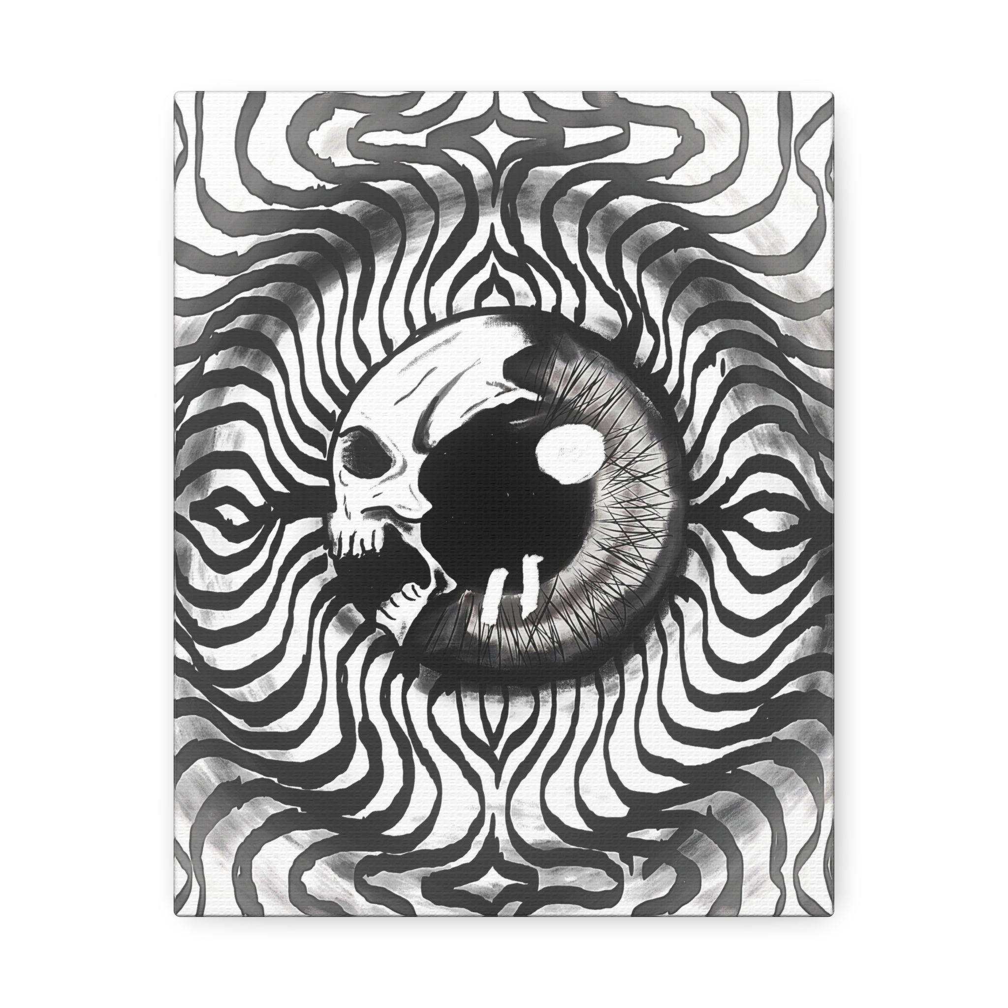 Psychedelic Skull Eye Canvas