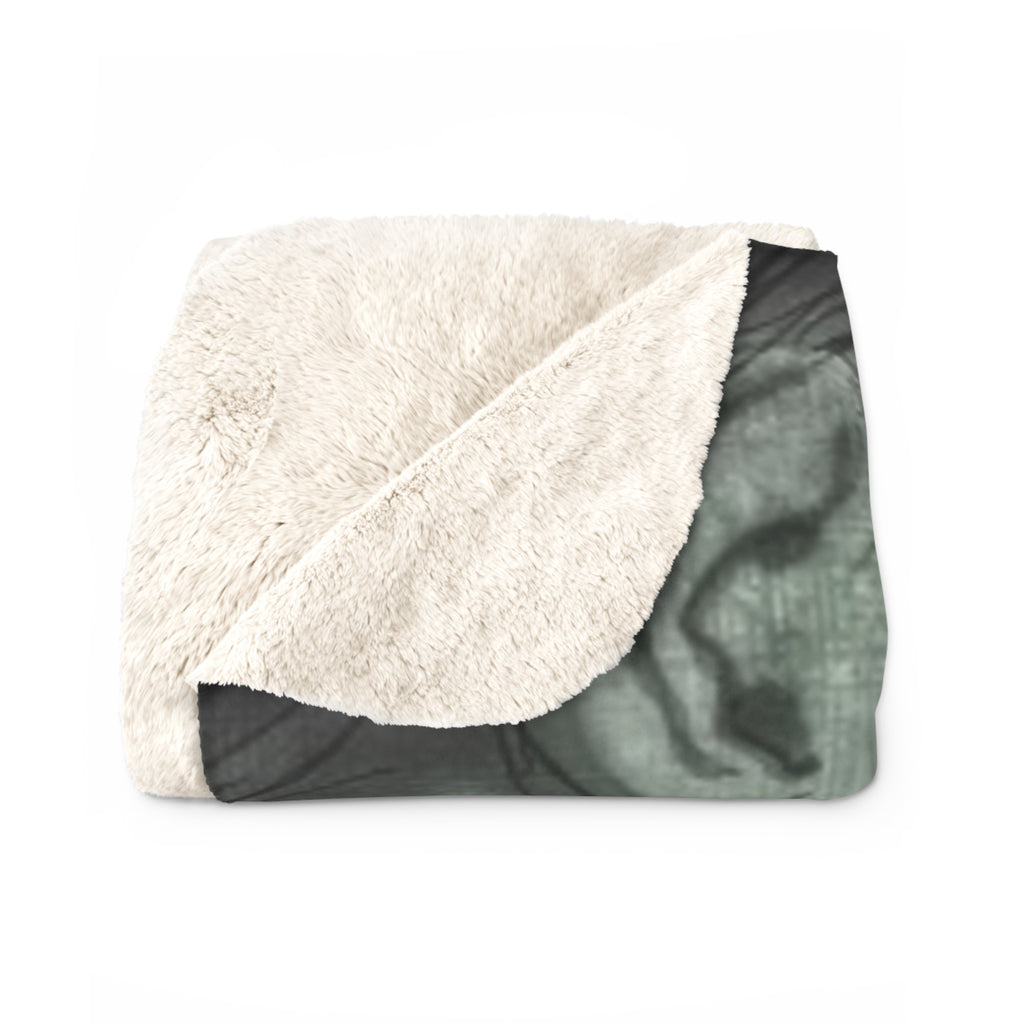 Frankenstein & His Bride Hypnotic Sherpa Fleece Blanket