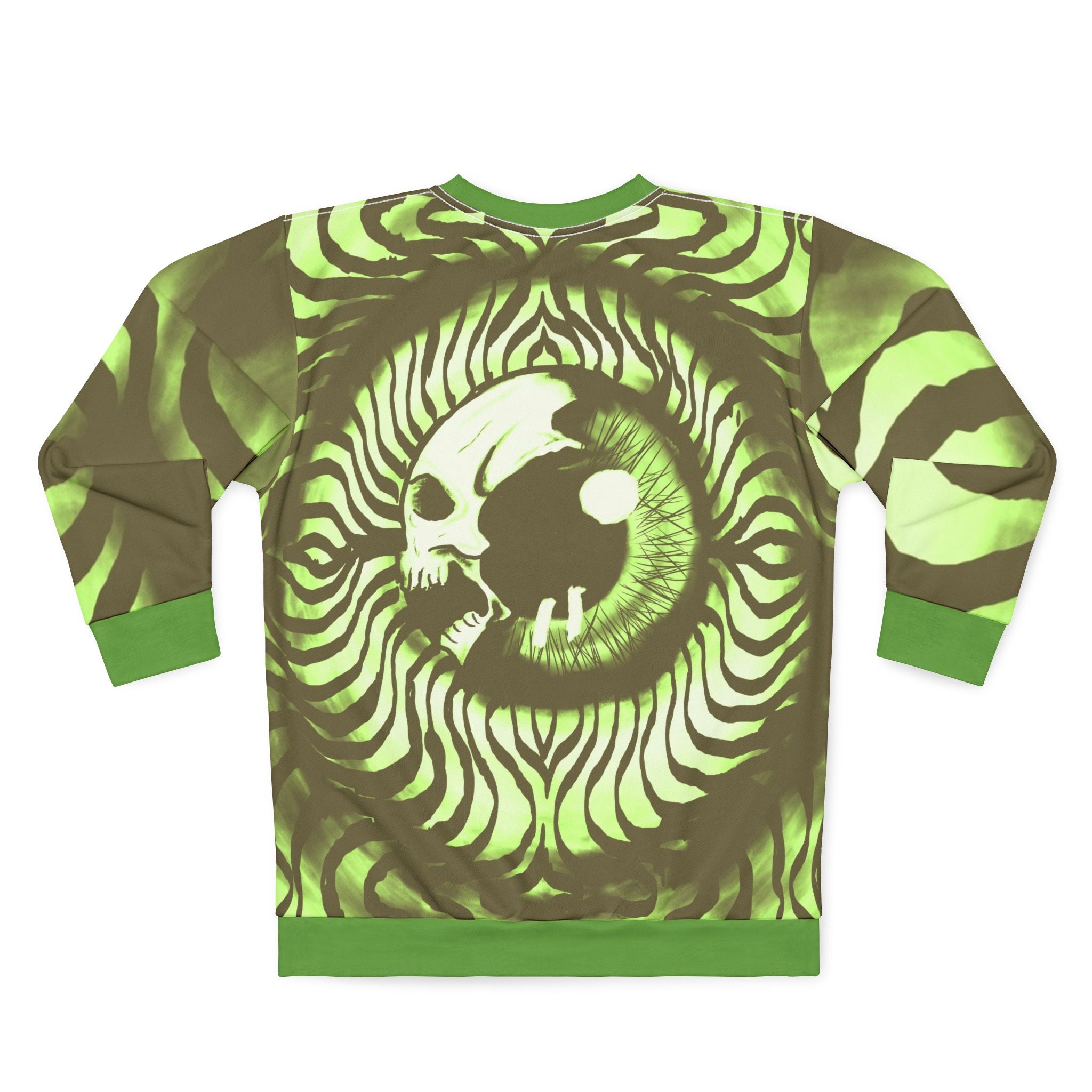 Eerie Eye Sweatshirt, Unisex Graphic Sweatshirt, Skull Design Crewneck, Halloween Apparel, Unique Gift for Friends