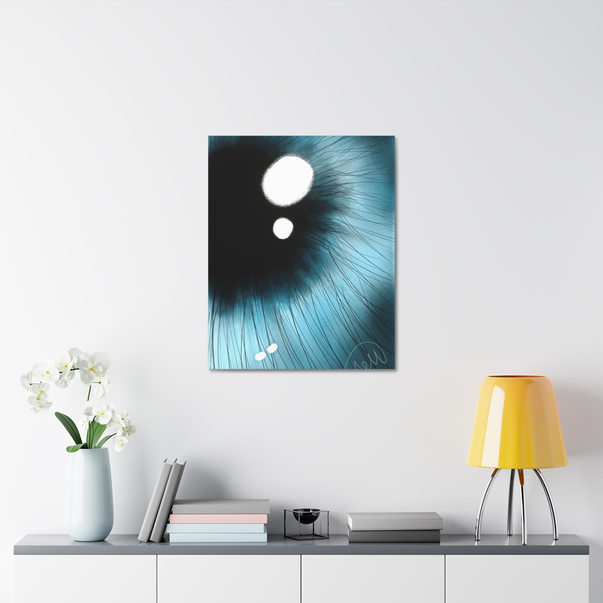 Blue Iris Eye Canvas