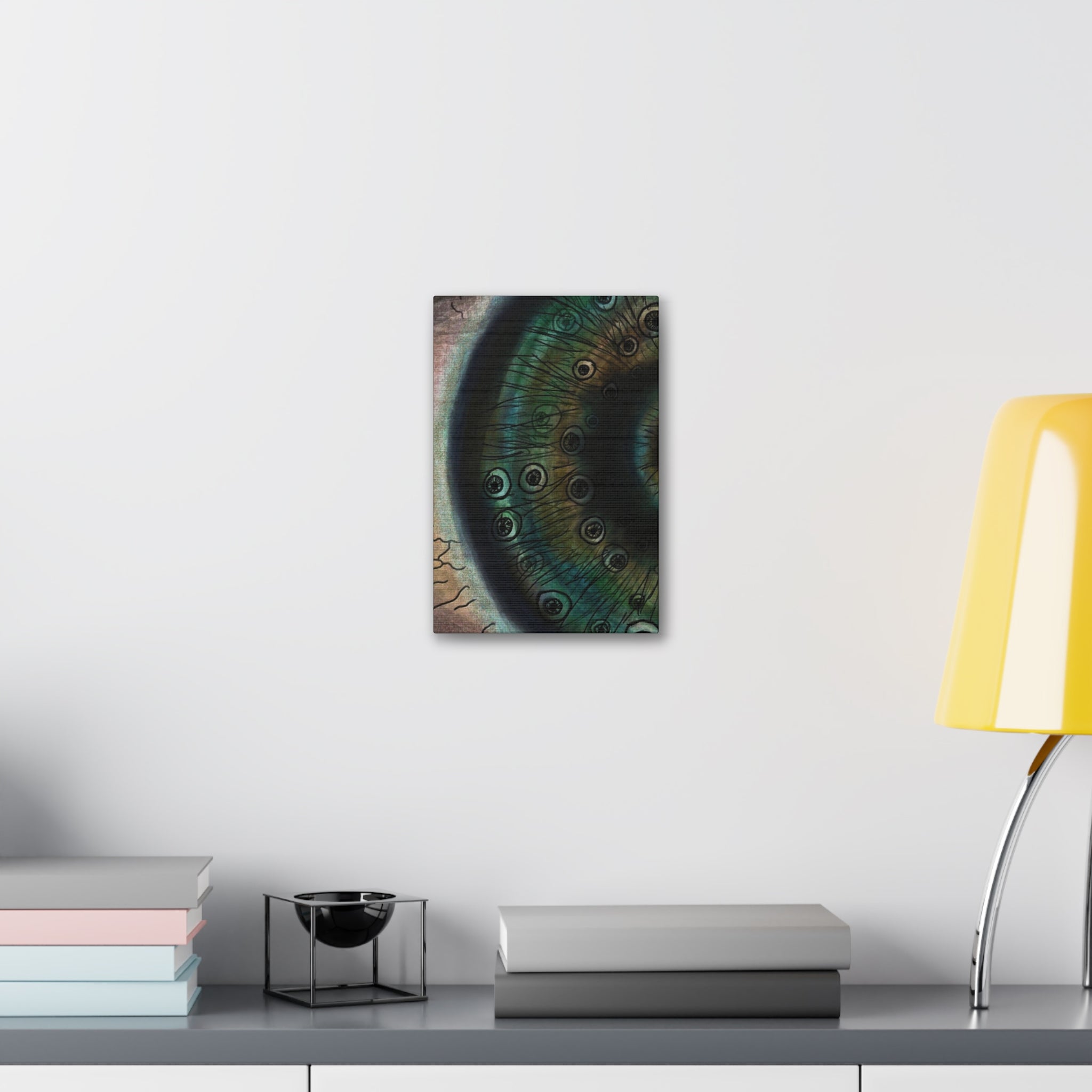Mystical Eye Canvas Art Print, Eye Shadow Box Wall Decor, Home Aesthetic Artwork, Gift for Art Lovers, Unique Wall Art