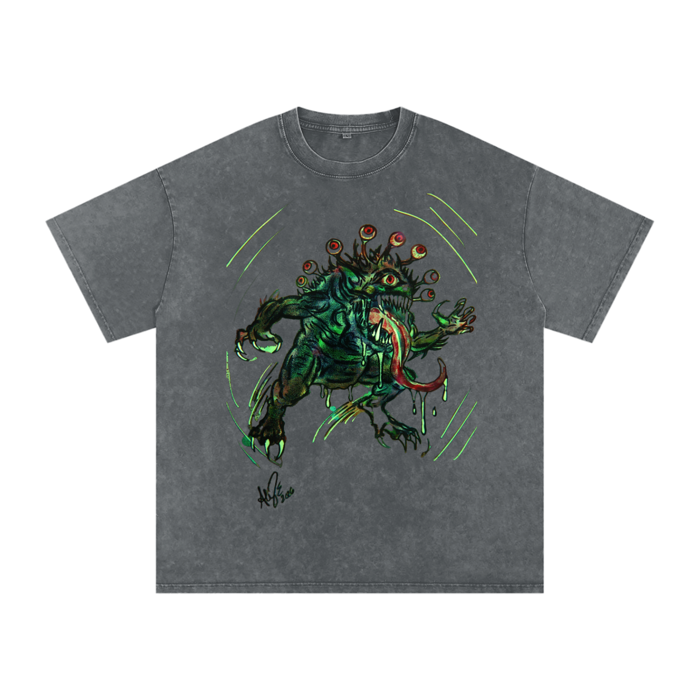 Snow Washed Oversized Cotton T-Shirt