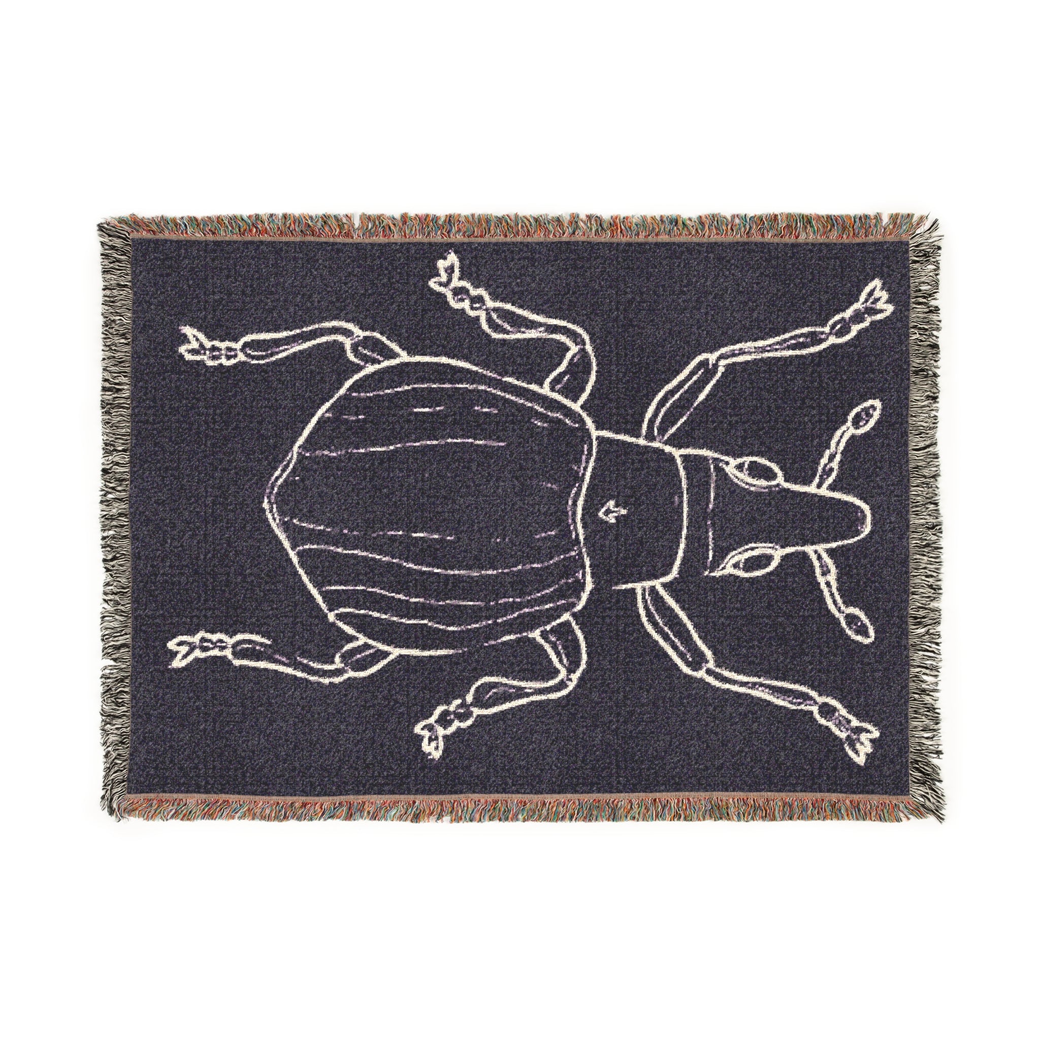 Stylish Beetle Woven Blanket, Cozy Home Decor, Unique Gift for Nature Lovers, Warm Throw Blanket, Indoor/Outdoor Use