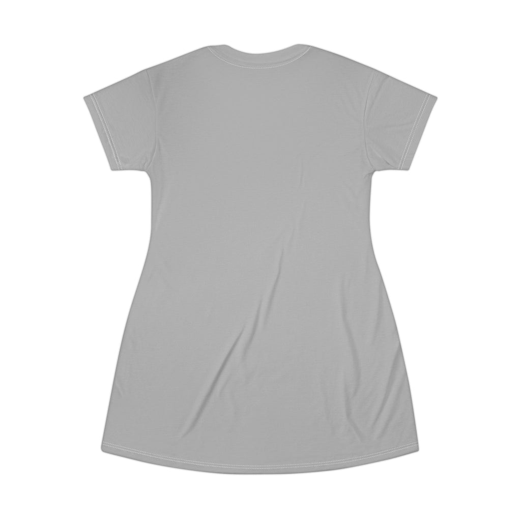 Heartfelt Artistic T-Shirt Dress, Unique Casual Wear, Perfect Gift for Art Lovers, Heart Theme, Everyday Style, Comfortable Fashion