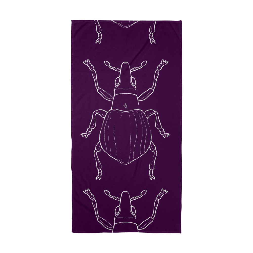 Purple Weevil Bath Towel