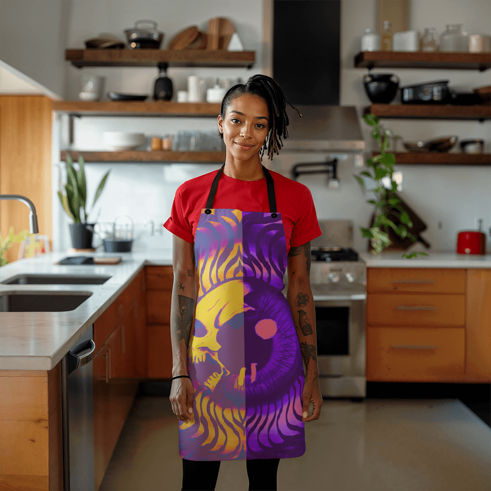 Multicolor Skeleton Eye Apron