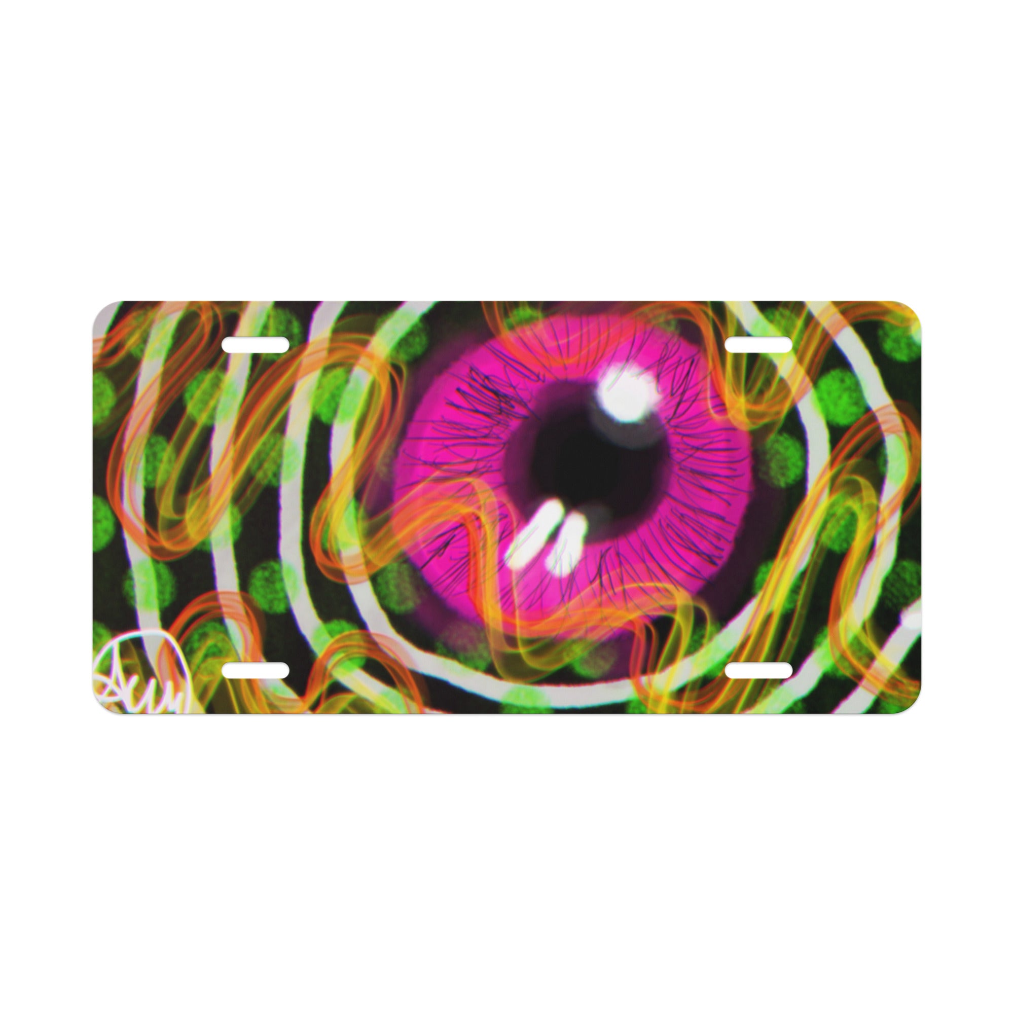 Groovy Eyeball License Plate